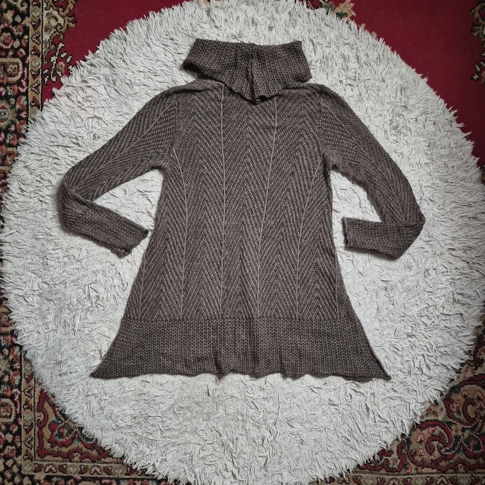 Vintage Y2K Sweater Top Turtleneck Jeanne Pierre Size Large L Lagenlook Indie ✨️